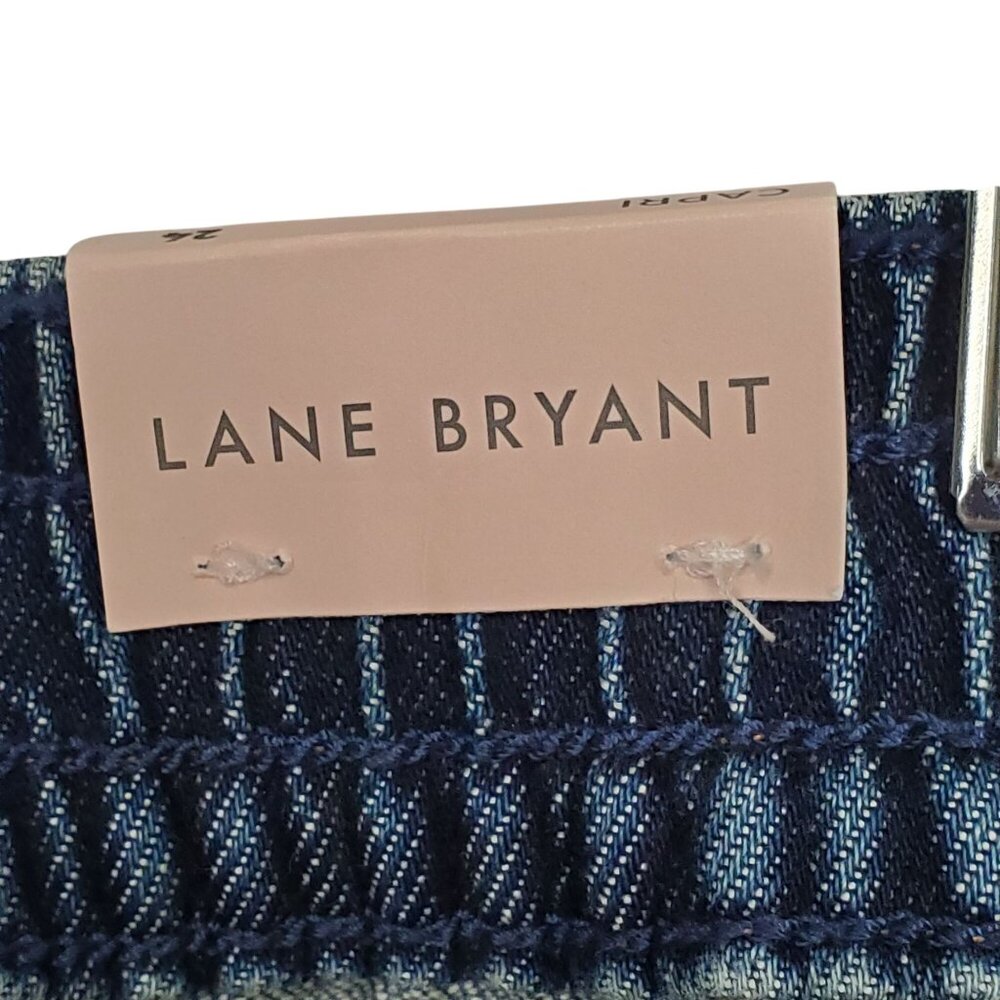 Lane Bryant Sz 24 Jeans Capris Mid Rise Boyfriend Denim Stretch Casual Pants NEW - Picture 13 of 14